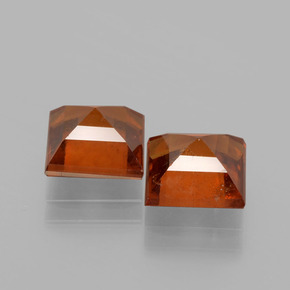Achetez naturel 3.80ct Orange foncé Grenat Hessonite gems, Carré, En provenance Sri Lanka chez GemSelect. En stock, livraison internationale!