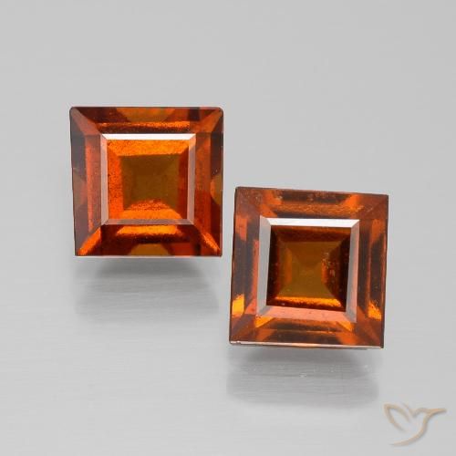 Shop natural 4.00ct Orange foncé Grenat Hessonite gems, Carré, from Sri Lanka at GemSelect. In stock, global shipping!