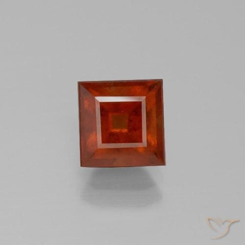 Grenat Hessonite Orange foncé naturelle Carré, 2.13 ct, VS-SI