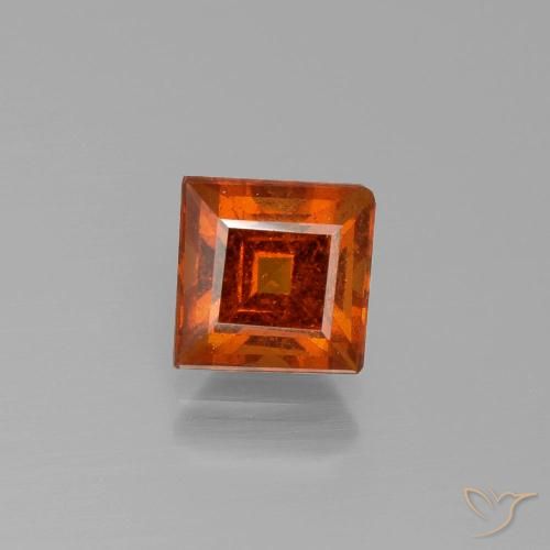 2.18ct Naturel Orange feu Grenat Hessonite, Carré, VS-SI