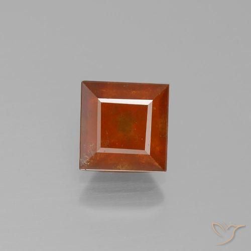 Grenat Hessonite Orange chaud naturelle Carré, 2.06 ct, VS-SI