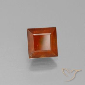 Grenat Hessonite Orange chaud naturelle Carré, 2.06 ct, VS-SI