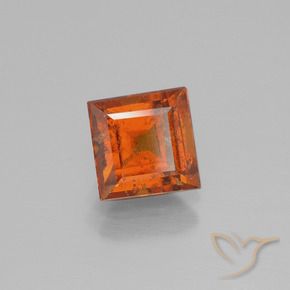 Grenat Hessonite Orange feu naturelle Carré, 2.00 ct, SI