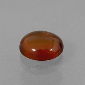 Grenat hessonite orange naturelle coupe ovale, 4,85 ct, transparent