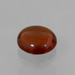 Grenat hessonite orange naturelle coupe roude, 5,68 ct, transparent