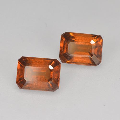 Achetez naturel 2,17ct orange grenat hessonite gems, taille émeraude, en provenance sri lanka chez gemselect. en stock, livraison internationale!