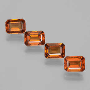 Achetez naturel 4.42ct Orange foncé Grenat Hessonite gems, Taille émeraude, En provenance Sri Lanka chez GemSelect. En stock, livraison internationale!