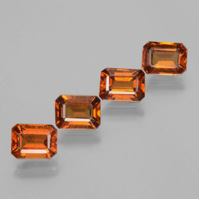 Achetez naturel 4.42ct Orange foncé Grenat Hessonite gems, Taille émeraude, En provenance Sri Lanka chez GemSelect. En stock, livraison internationale!