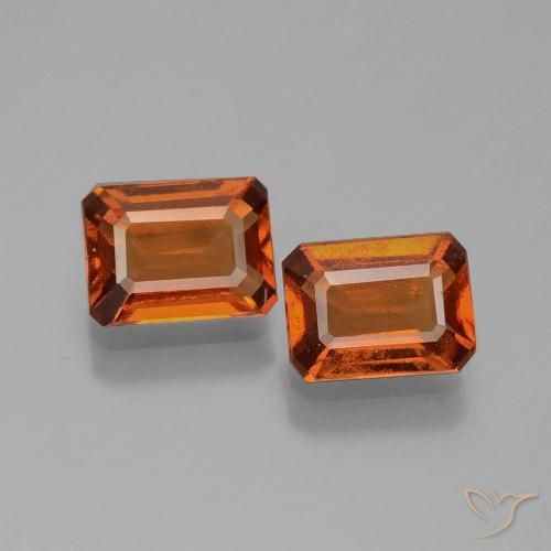 Shop natural 1.90ct Ambre orange Grenat Hessonite gems, Octogone / coupe Émeraude, from Sri Lanka at GemSelect. In stock, global shipping!