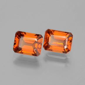 Achetez naturel 2,63ct orange grenat hessonite gems, taille émeraude, en provenance sri lanka chez gemselect. en stock, livraison internationale!