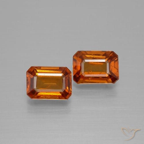 Shop natural 2.19ct Orange moyen Grenat Hessonite gems, Octogone / coupe Émeraude, from Madagascar at GemSelect. In stock, global shipping!