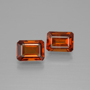 Achetez naturel 3.34ct Orange feu Grenat Hessonite gems, Taille émeraude, En provenance Madagascar chez GemSelect. En stock, livraison internationale!
