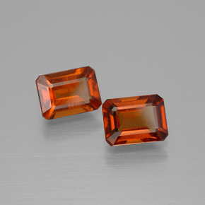 Achetez naturel 3.34ct Orange feu Grenat Hessonite gems, Taille émeraude, En provenance Madagascar chez GemSelect. En stock, livraison internationale!
