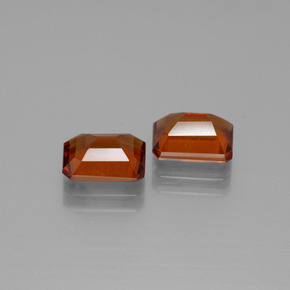 Achetez naturel 3.34ct Orange feu Grenat Hessonite gems, Taille émeraude, En provenance Madagascar chez GemSelect. En stock, livraison internationale!