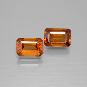 Achetez naturel 2,63ct orange grenat hessonite gems, taille émeraude, en provenance madagascar chez gemselect. en stock, livraison internationale!