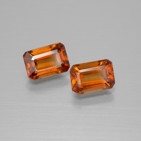 Achetez naturel 2,63ct orange grenat hessonite gems, taille émeraude, en provenance madagascar chez gemselect. en stock, livraison internationale!