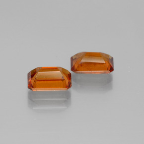Achetez naturel 2,63ct orange grenat hessonite gems, taille émeraude, en provenance madagascar chez gemselect. en stock, livraison internationale!