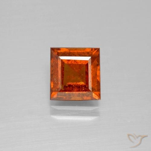 Grenat Hessonite Orange moyen-foncé naturelle Carré, 1.82 ct, SI