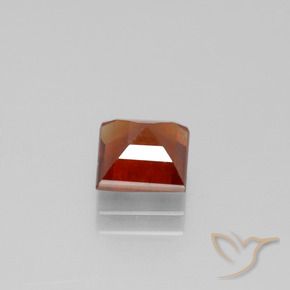 Grenat Hessonite Orange feu naturelle Carré, 1.97 ct, VS-SI