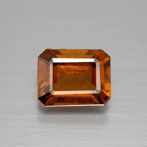 Grenat hessonite orange naturelle taille émeraude, 1,78 ct, VS