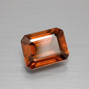Grenat hessonite orange naturelle taille émeraude, 1,78 ct, VS