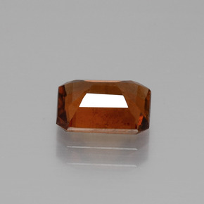 Grenat hessonite orange naturelle taille émeraude, 1,78 ct, VS