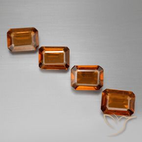 Shop natural 4.66ct Orange moyen Grenat Hessonite gems, Octogone / coupe Émeraude, from Madagascar at GemSelect. In stock, global shipping!
