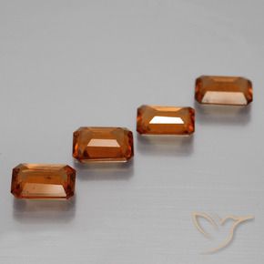 Shop natural 4.66ct Orange moyen Grenat Hessonite gems, Octogone / coupe Émeraude, from Madagascar at GemSelect. In stock, global shipping!