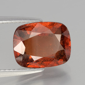 Grenat Hessonite Cannelle Orange naturelle Coupe coussin, 3.34 ct, SI