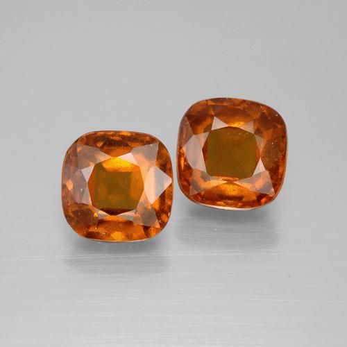 Achetez naturel 5,50ct orange grenat hessonite gems, coupe coussin, en provenance madagascar chez gemselect. en stock, livraison internationale!