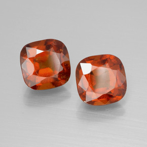 Achetez naturel 5,32ct orange grenat hessonite gems, coupe coussin, en provenance madagascar chez gemselect. en stock, livraison internationale!
