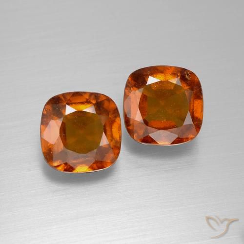 Shop natural 4.95ct Orange moyen Grenat Hessonite gems, Coussin, from Madagascar at GemSelect. In stock, global shipping!