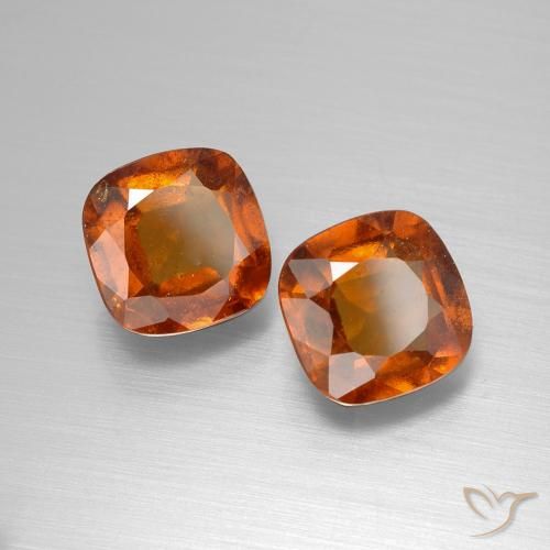 Shop natural 4.95ct Orange moyen Grenat Hessonite gems, Coussin, from Madagascar at GemSelect. In stock, global shipping!