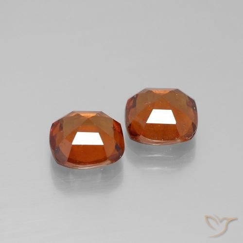 Shop natural 4.95ct Orange moyen Grenat Hessonite gems, Coussin, from Madagascar at GemSelect. In stock, global shipping!