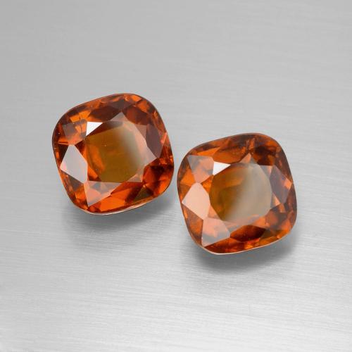 Achetez naturel 5,38ct orange moyen grenat hessonite gems, coupe coussin, en provenance madagascar chez gemselect. en stock, livraison internationale!