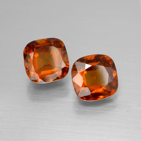 Achetez naturel 5,23ct orange grenat hessonite gems, coupe coussin, en provenance madagascar chez gemselect. en stock, livraison internationale!