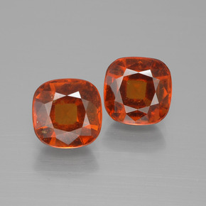 Achetez naturel ct orange grenat hessonite gems, coupe coussin, en provenance sri lanka chez gemselect. en stock, livraison internationale!