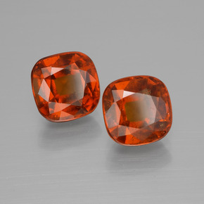 Achetez naturel ct orange grenat hessonite gems, coupe coussin, en provenance sri lanka chez gemselect. en stock, livraison internationale!