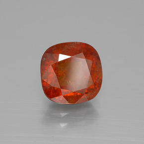 Grenat Hessonite Ambre orange naturelle Coupe coussin, 3.01 ct, SI