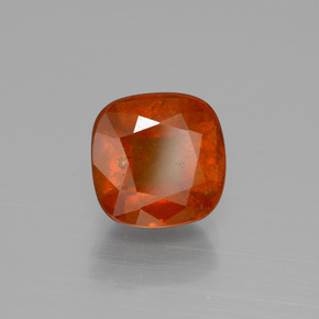 Grenat hessonite orange naturelle coupe coussin, 3,46 ct, VS-SI