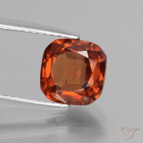 Grenat Hessonite Orange rougeâtre naturelle Coussin, 2.31 ct, VS