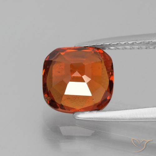 Grenat Hessonite Orange rougeâtre naturelle Coussin, 2.31 ct, VS
