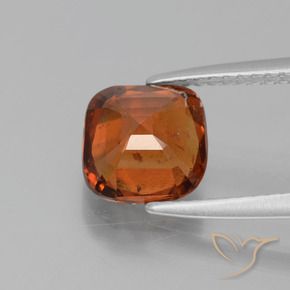 Grenat Hessonite Orange foncé naturelle Coussin, 2.38 ct, VS-SI