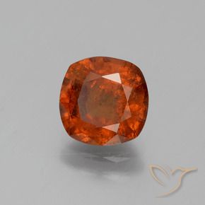 Grenat Hessonite Orange rougeâtre naturelle Coussin, 2.32 ct, SI