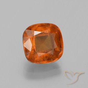 Grenat Hessonite Orange foncé naturelle Coussin, 2.91 ct, SI