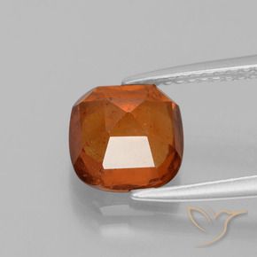 Grenat Hessonite Orange foncé naturelle Coussin, 2.91 ct, SI