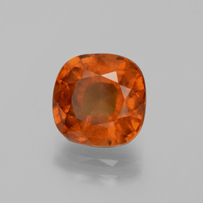 Grenat Hessonite Ambre orange naturelle Coupe coussin, 2.89 ct, VS-SI