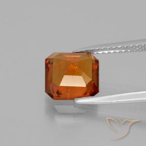 Grenat Hessonite Orange moyen-foncé naturelle Octogone / coupe Émeraude, 2.52 ct, VS-SI