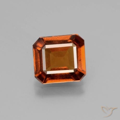 Grenat Hessonite Ambre orange naturelle Octogone / coupe Émeraude, 2.11 ct, VS