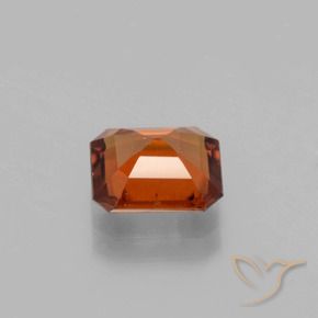 Grenat Hessonite Ambre orange naturelle Octogone / coupe Émeraude, 2.11 ct, VS
